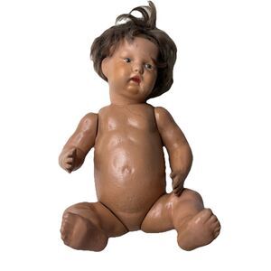 Schoenhut Doll Girl Wood Jointed 14” Original Wig Intaglio Eyes 1911 patent USA